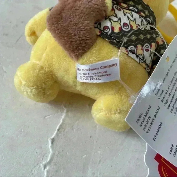 Pokemon Pikachu Plush Keychain 5 Inch Berkemeja Batik Xatu Ship From USA - Picture 4 of 10